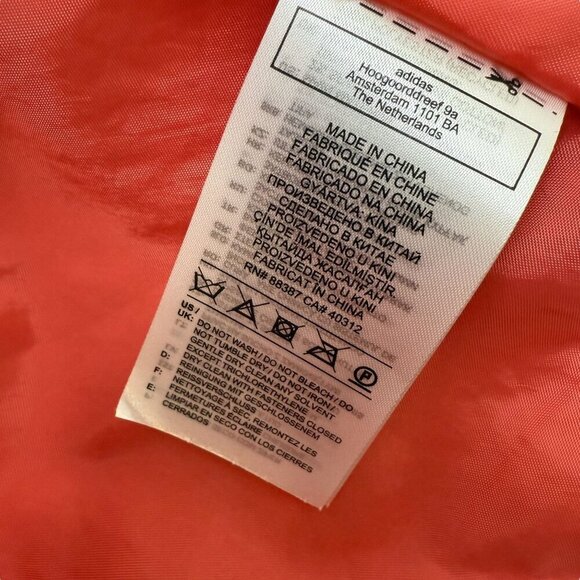Adidas Corduroy Boyfriend Blazer Small Coral Womens Jacket Logo Oversized NWOT - Picture 15 of 16
